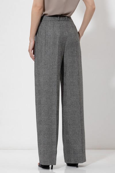 Широкие брюки VASSA&Co, пол женский, цвет серый, фото №6