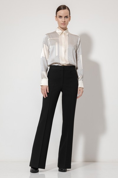 Брюки с застроченными стрелками VASSA&Co, пол женский, цвет черный, фото №3