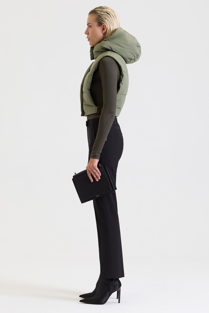 Укороченный жилет VASSA&Co, пол женский, цвет коричневый, фото №2