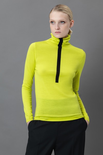 Водолазка из шерсти VASSA&Co, пол женский, цвет желтый, фото №2