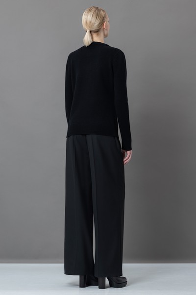 Джемпер со съемной манишкой VASSA&Co, пол женский, цвет черный, фото №5