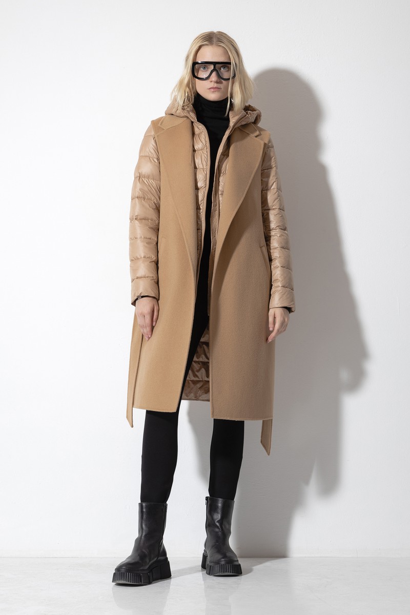 Пальто с капюшоном VASSA CODE, пол женский, цвет коричневый, фото №5