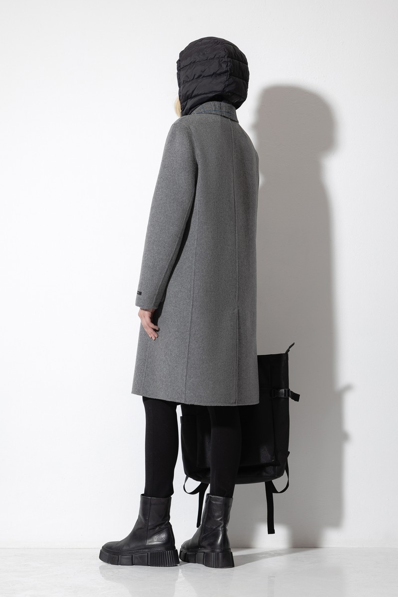 Двустороннее пальто VASSA CODE, пол женский, цвет серый, фото №4