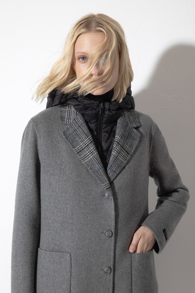 Двустороннее пальто VASSA CODE, пол женский, цвет серый, фото №2