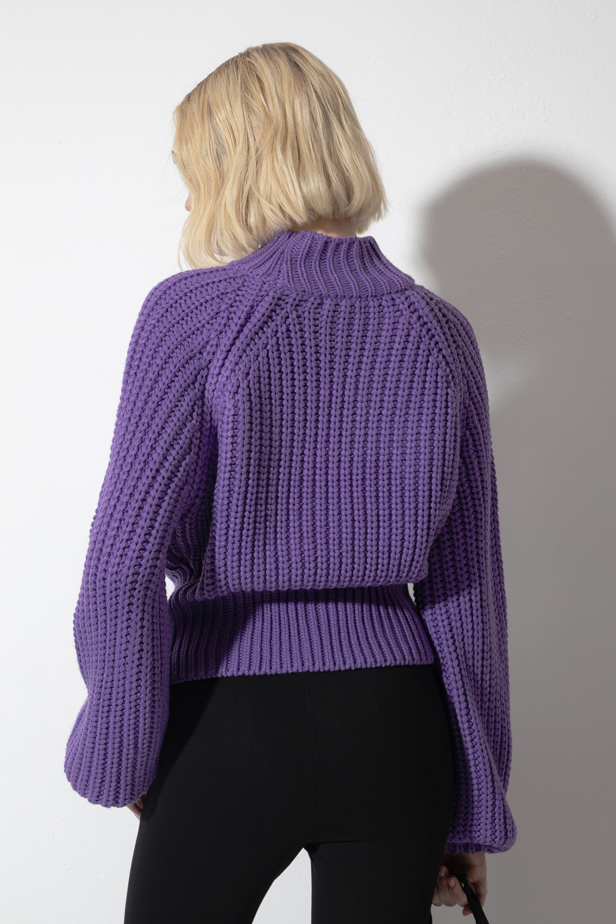 Джемпер крупной вязки VASSA CODE, пол женский, цвет фиолетовый