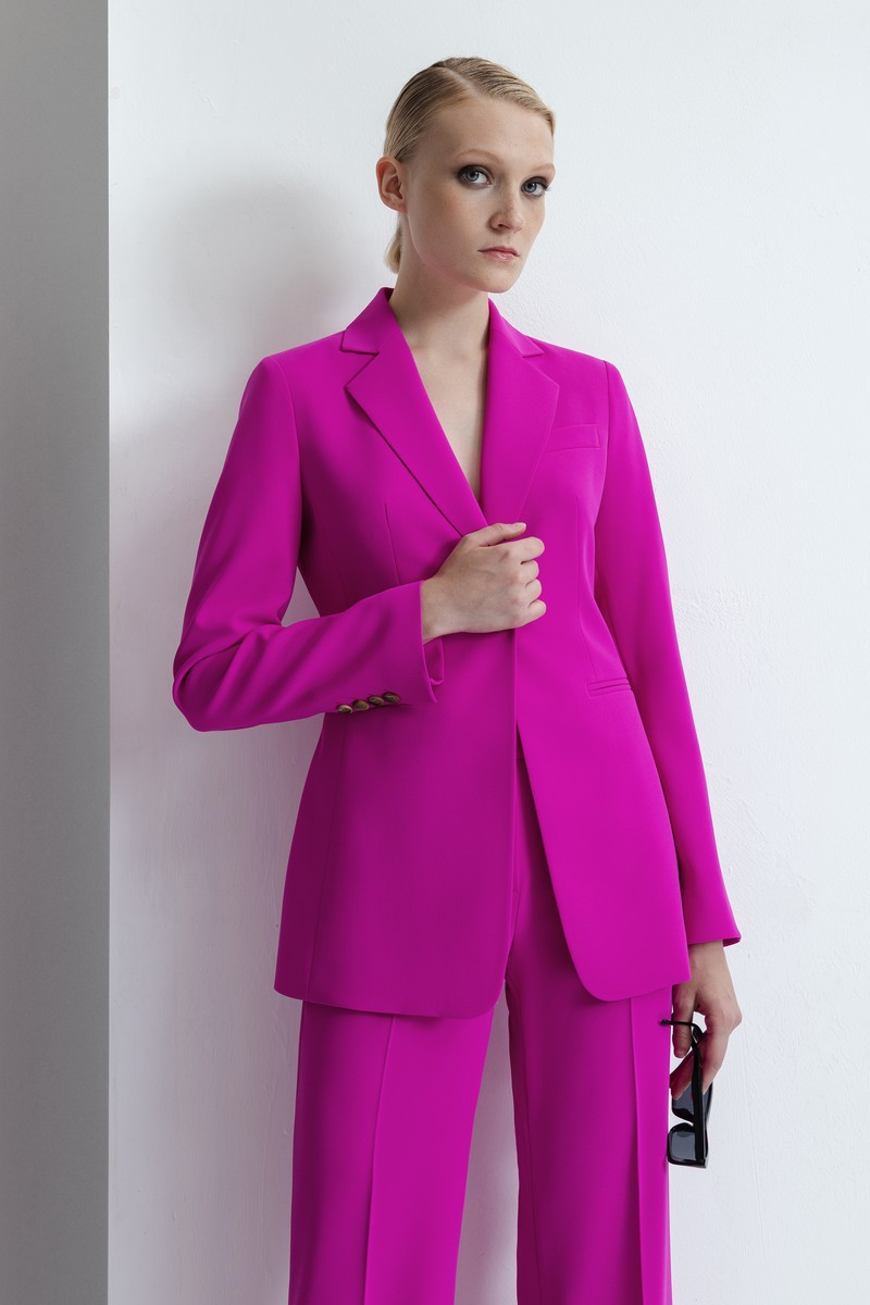 Жакет приталенного кроя VASSA&Co, пол женский, цвет розовый, фото №7