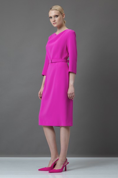 Платье с асимметричным вырезом VASSA&Co, пол женский, цвет розовый, фото №3