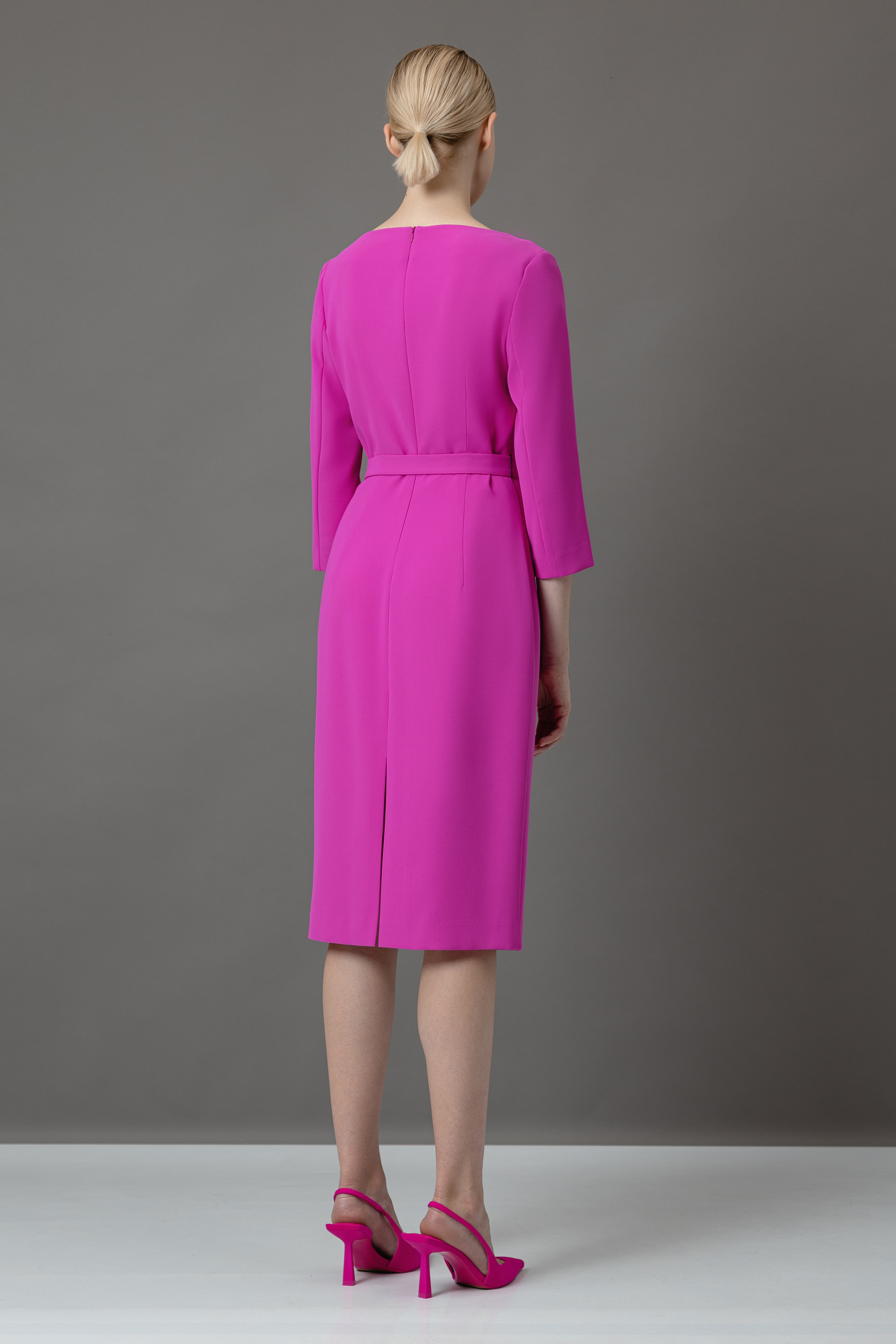 Платье с асимметричным вырезом VASSA&Co, пол женский, цвет розовый