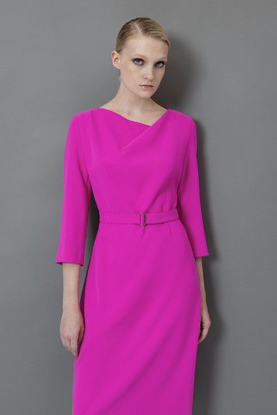 Платье с асимметричным вырезом VASSA&Co, пол женский, цвет розовый, фото №2