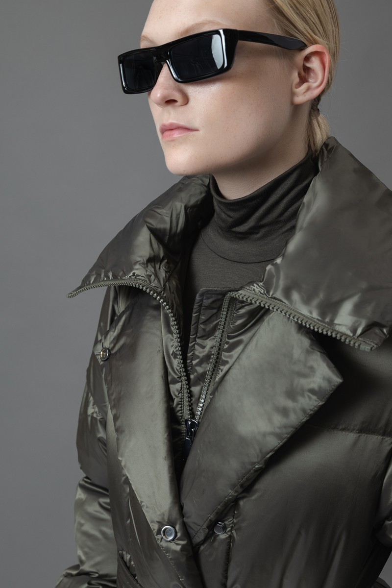 Пуховик со съемным воротником VASSA&Co, пол женский, цвет зеленый, фото №7