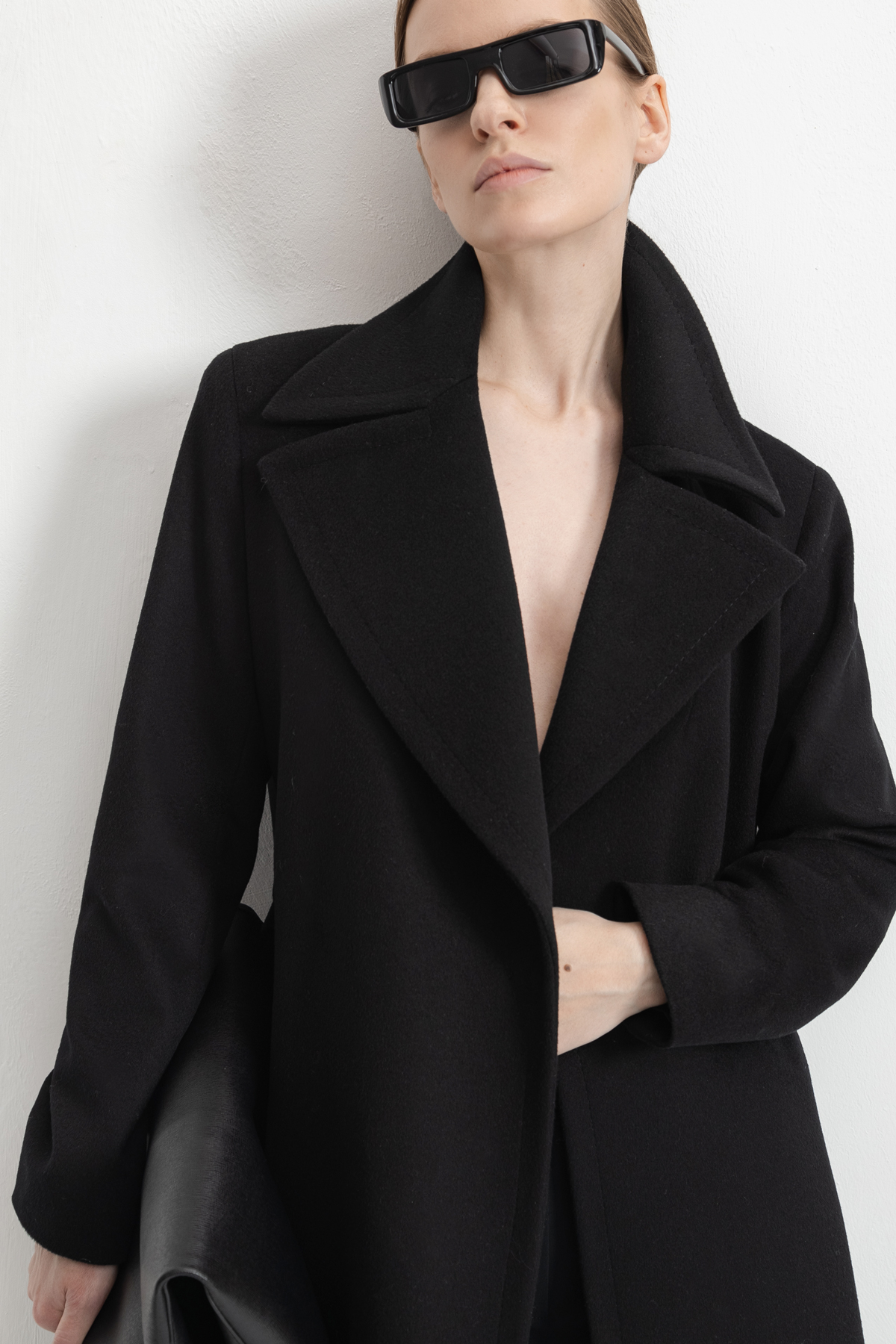 Пальто-халат VASSA&Co, пол female, цвет black