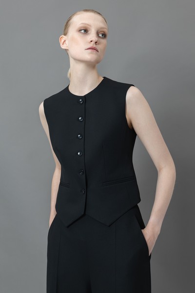 Жилет VASSA&Co, пол женский, цвет черный, фото №4