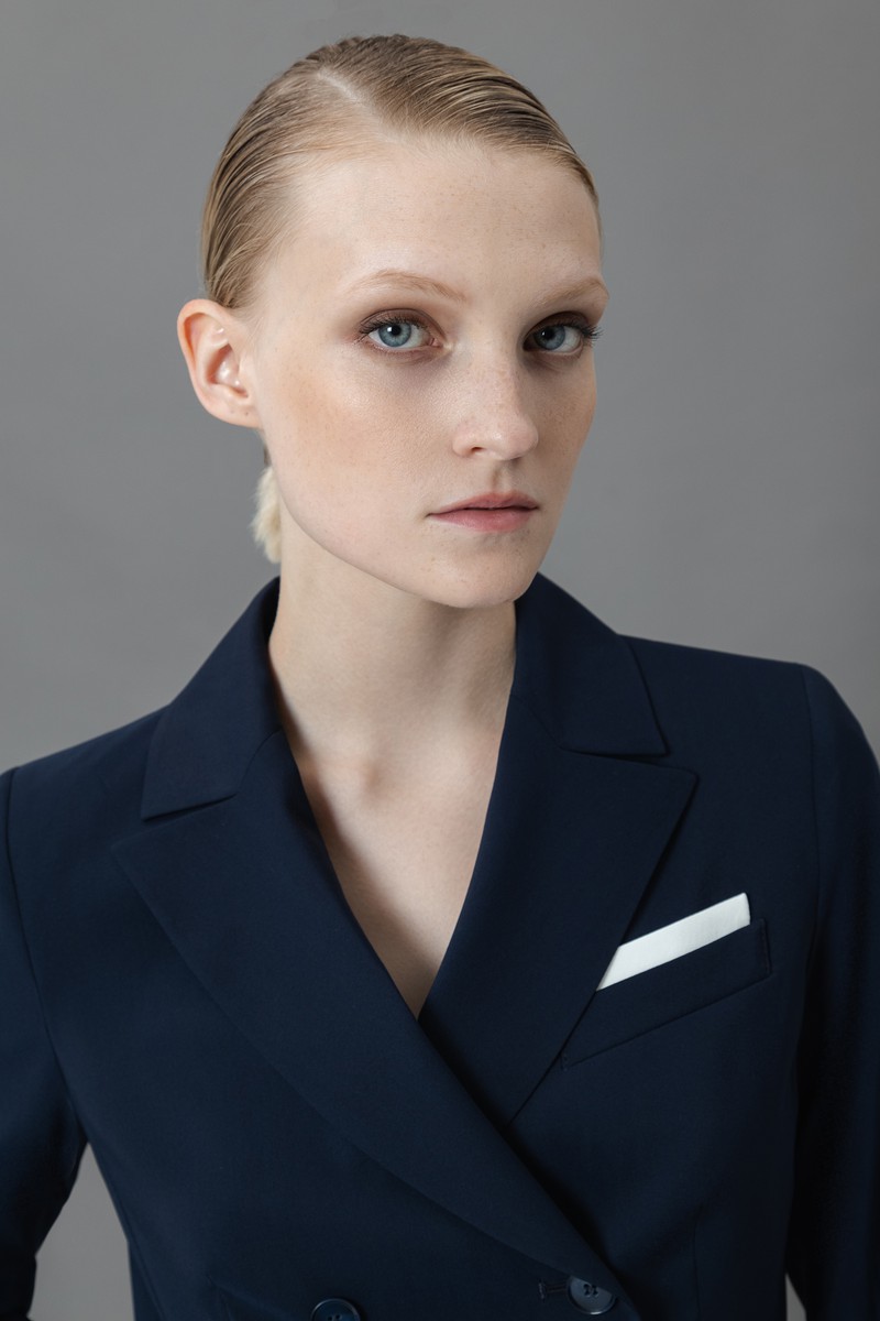 Двубортный жакет VASSA&Co, пол женский, цвет синий, фото №4