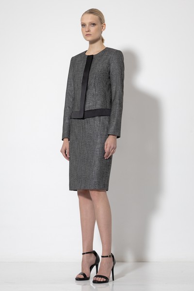Укороченный жакет VASSA&Co, пол female, цвет серый, фото №2