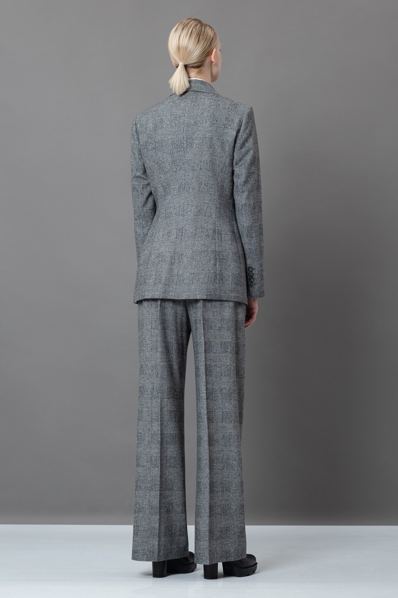 Приталенный жакет VASSA&Co, пол female, цвет серый, фото №4