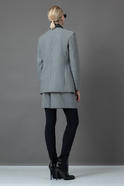 Двубортный жакет в гусиную лапку VASSA&Co, пол женский, цвет черный, фото №3