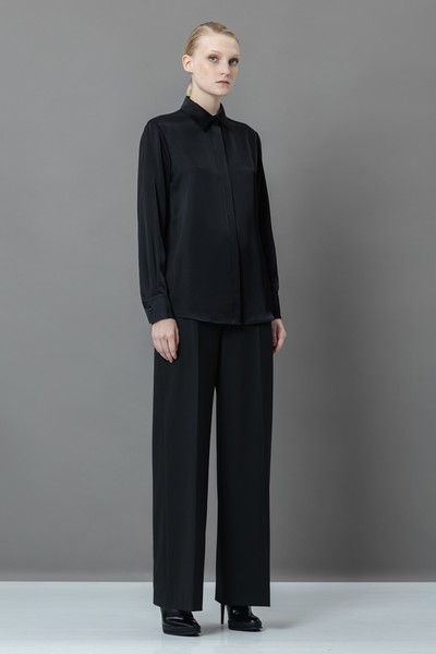 Блузка со съемным жабо VASSA&Co, пол женский, цвет черный, фото №3