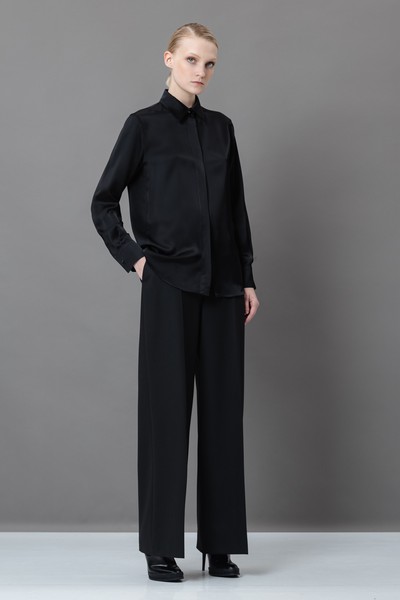 Блузка со съемным жабо VASSA&Co, пол женский, цвет черный, фото №4