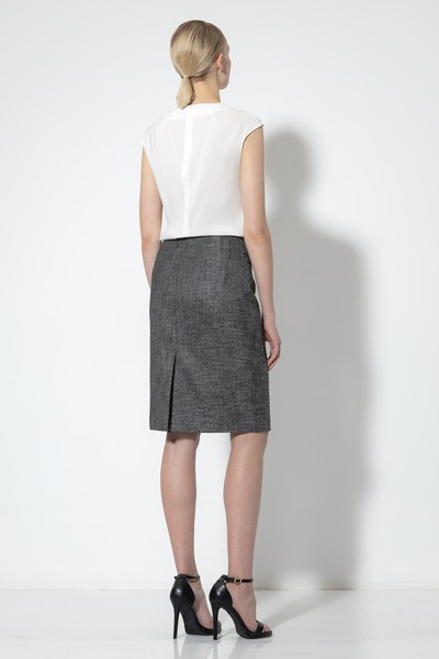 Юбка-карандаш VASSA&Co, пол женский, цвет серый, фото №3