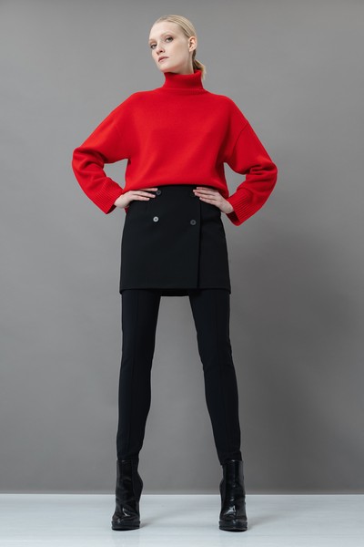 Короткая юбка VASSA&Co, пол женский, цвет черный, фото №2