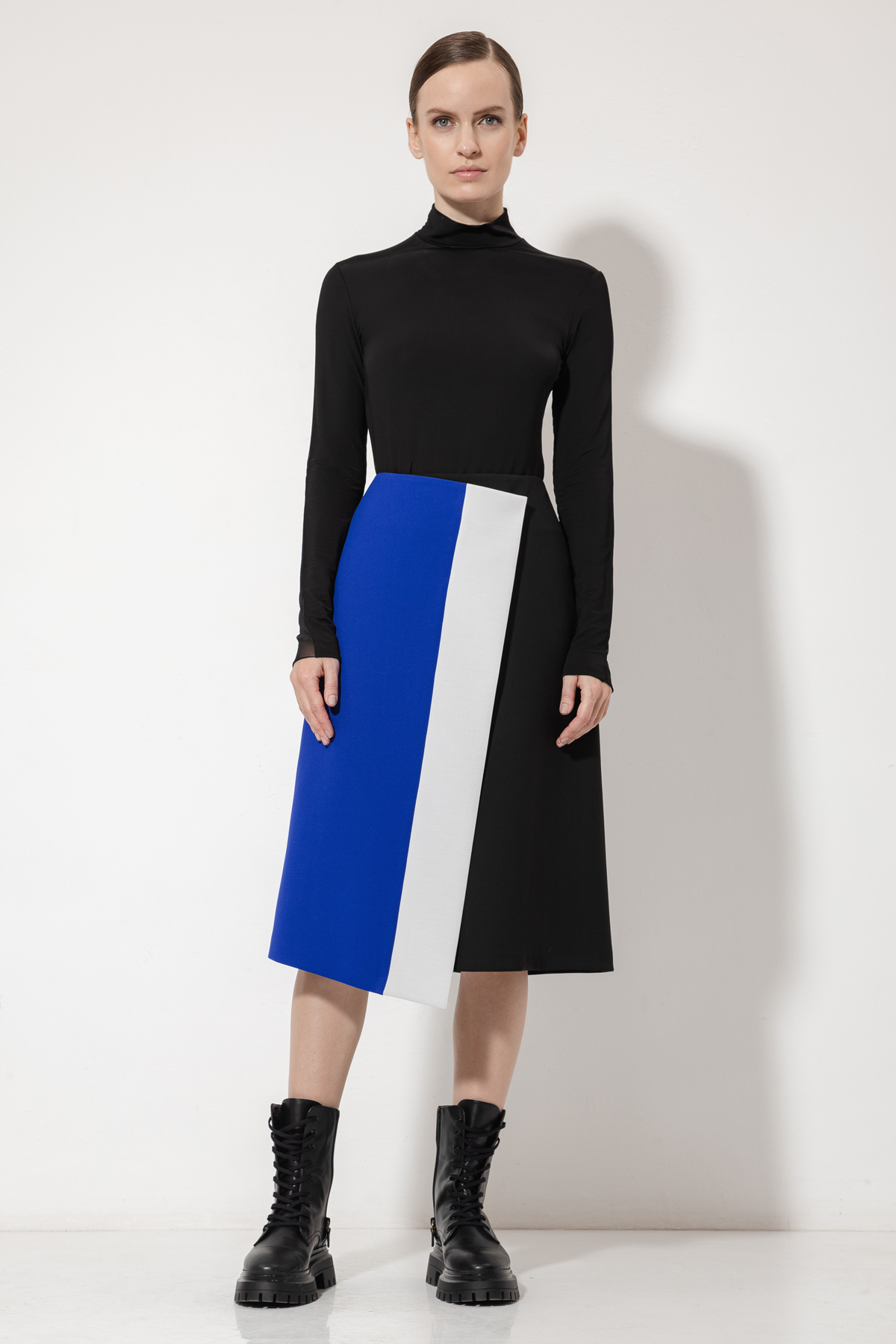 Юбка асимметричного кроя VASSA&Co, пол женский, цвет черный