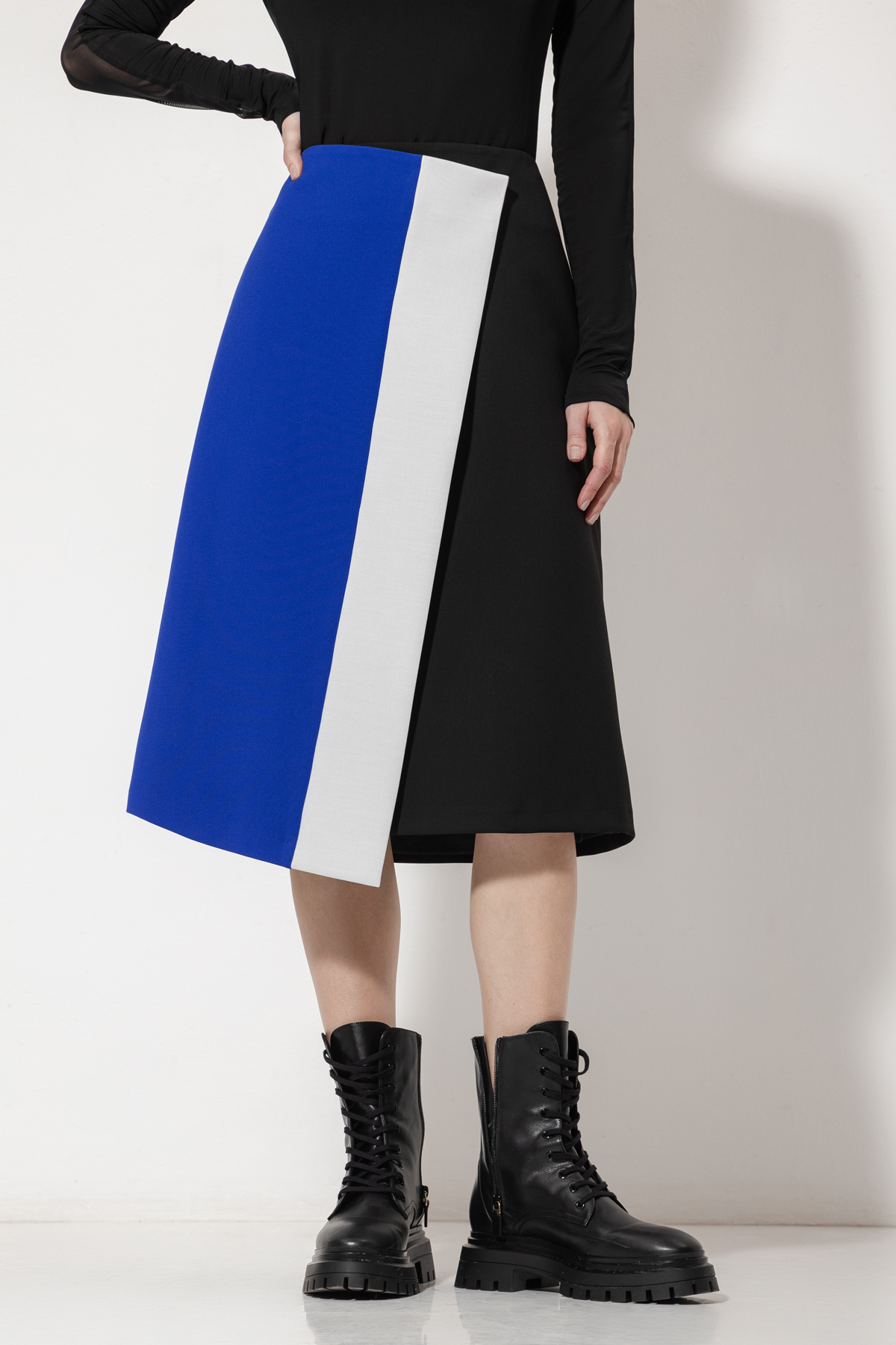 Юбка асимметричного кроя VASSA&Co, пол женский, цвет черный