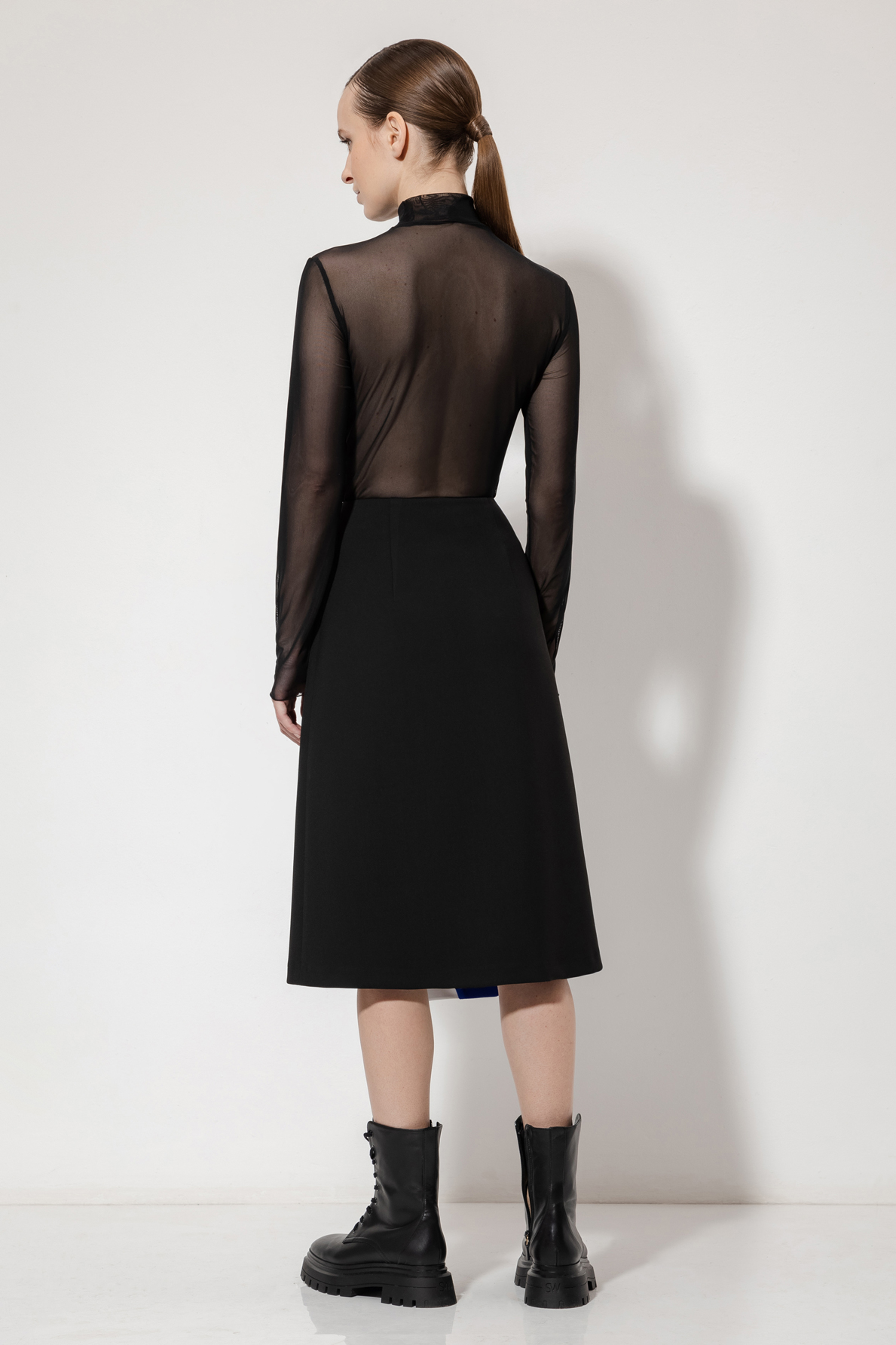 Юбка асимметричного кроя VASSA&Co, пол женский, цвет черный