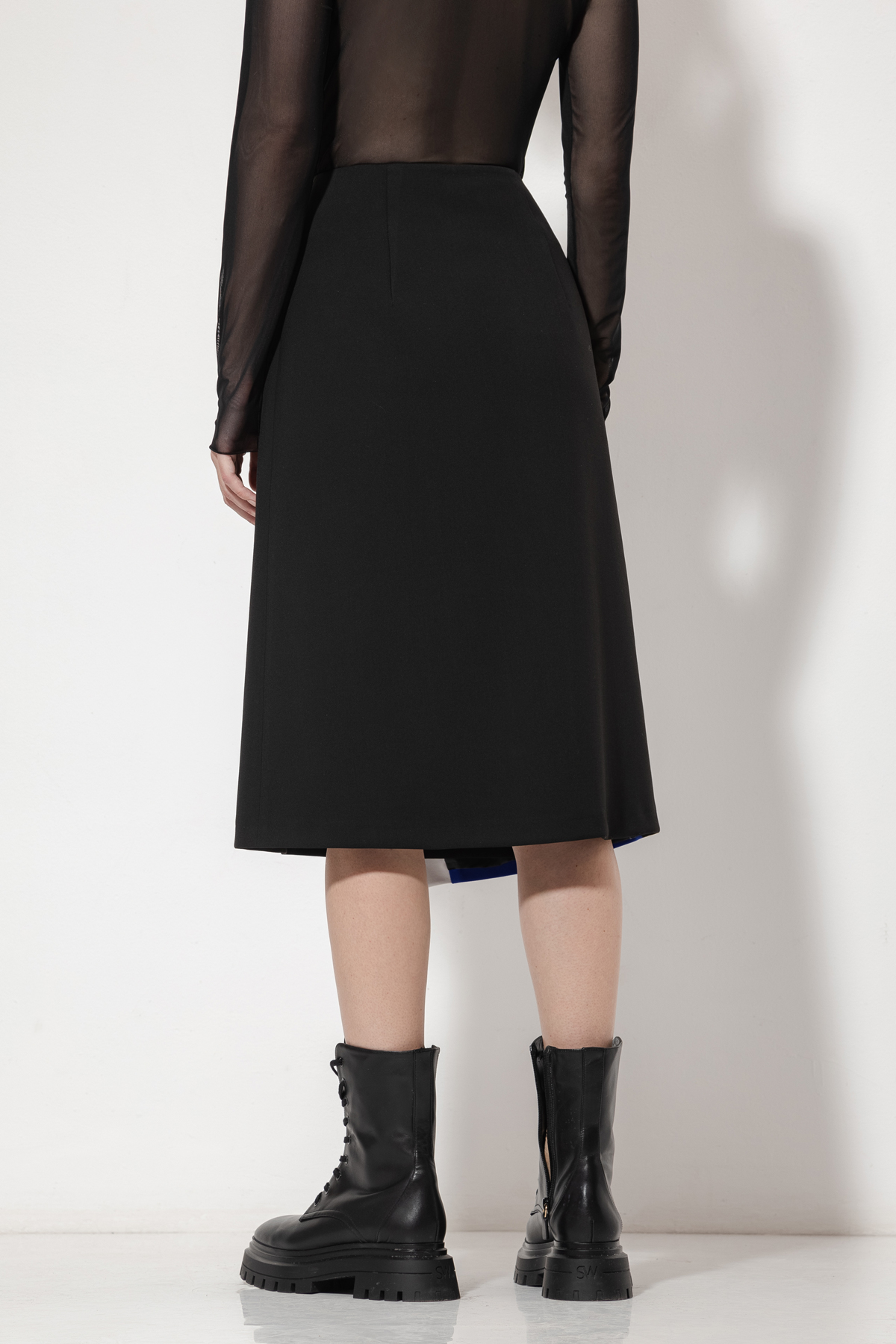 Юбка асимметричного кроя VASSA&Co, пол женский, цвет черный