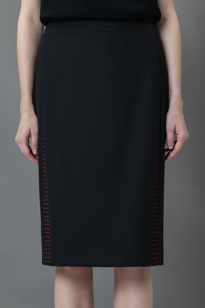 Юбка с акцентными деталями VASSA&Co, пол женский, цвет черный, фото №5