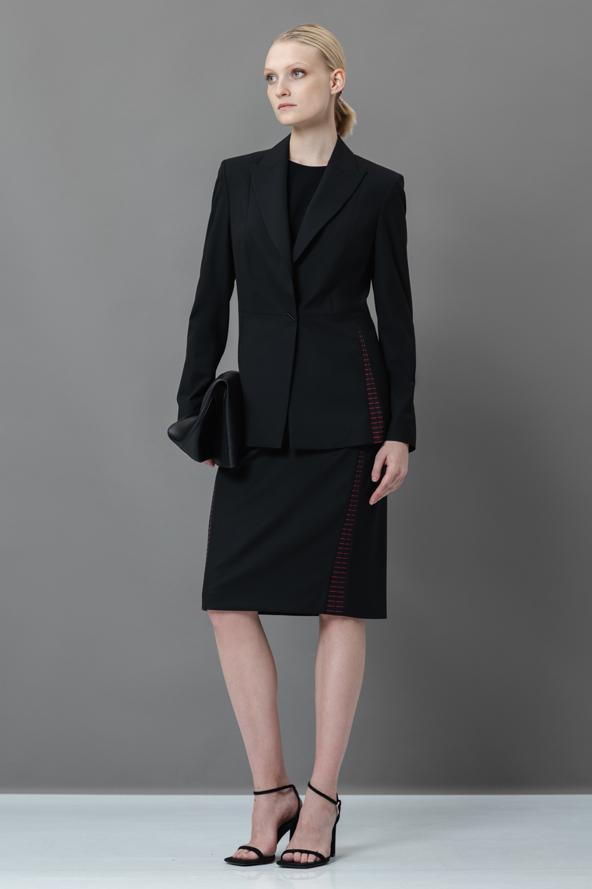 Юбка с акцентными деталями VASSA&Co, пол female, цвет black