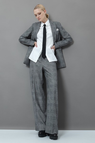 Широкие брюки VASSA&Co, пол женский, цвет серый, фото №2