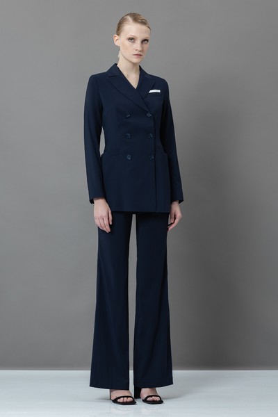 Брюки VASSA&Co, пол женский, цвет синий, фото №2