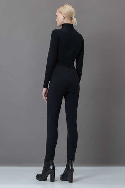 Брюки-леггинсы VASSA&Co, пол женский, цвет черный, фото №4