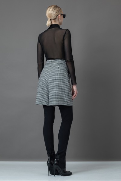 Шорты в гусиную лапку VASSA&Co, пол женский, цвет черный, фото №6