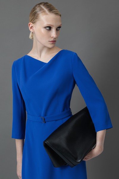 Платье с асимметричным вырезом VASSA&Co, пол женский, цвет синий, фото №6