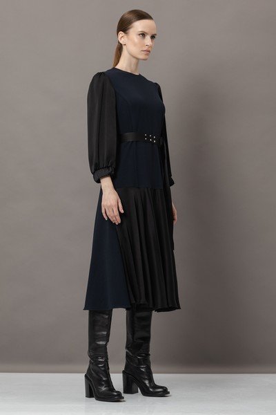 Платье с фактурными деталями VASSA&Co, пол женский, цвет серый, фото №3