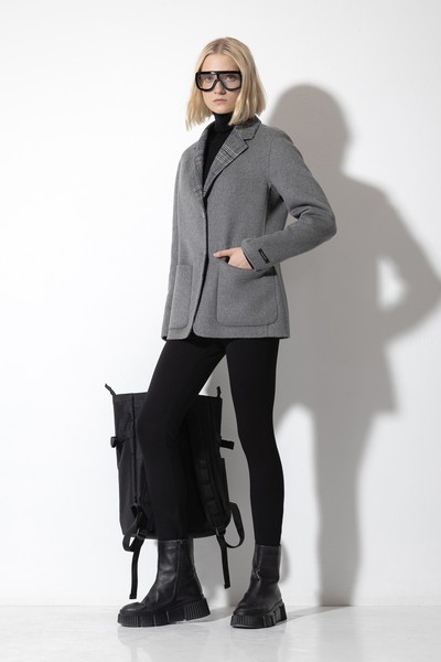 Двусторонний жакет VASSA CODE, пол женский, цвет серый, фото №5