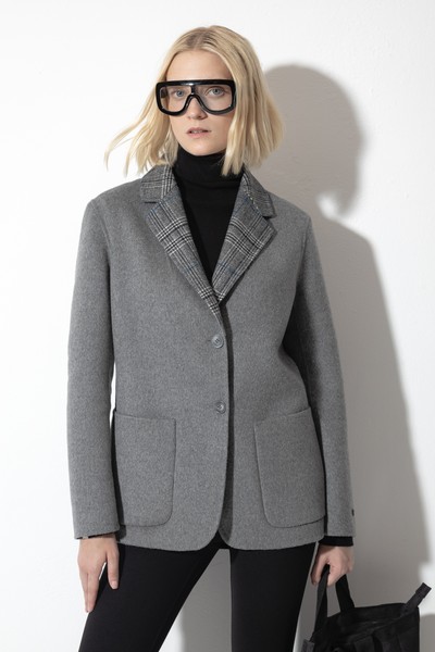 Двусторонний жакет VASSA CODE, пол женский, цвет серый, фото №6