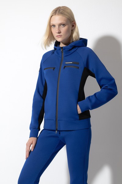 Худи на молнии VASSA CODE, пол женский, цвет синий, фото №4
