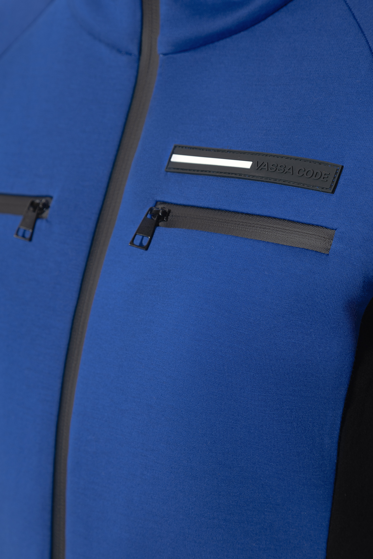 Худи на молнии VASSA CODE, пол женский, цвет синий