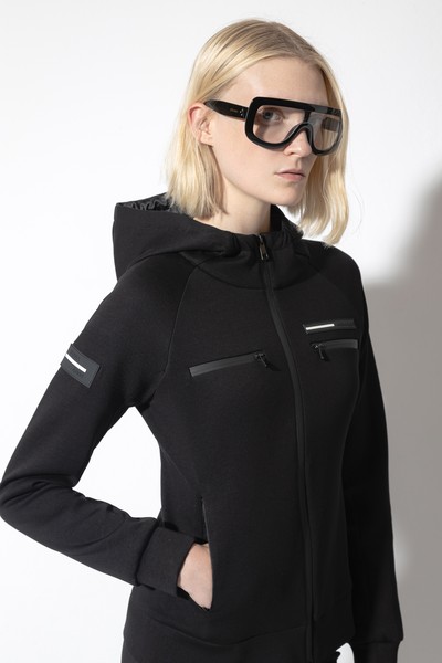 Худи на молнии VASSA CODE, пол женский, цвет черный, фото №2