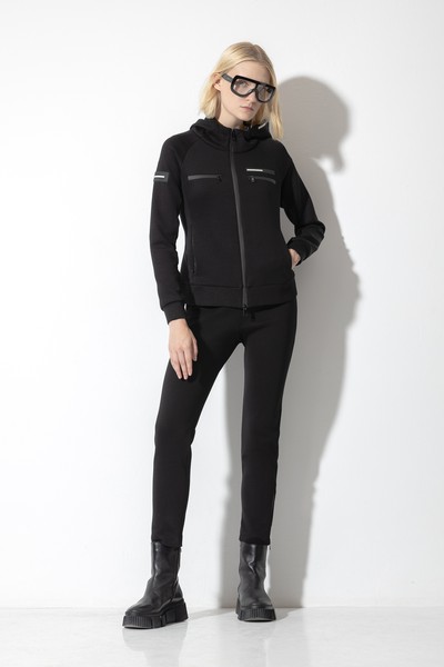 Худи на молнии VASSA CODE, пол женский, цвет черный, фото №3
