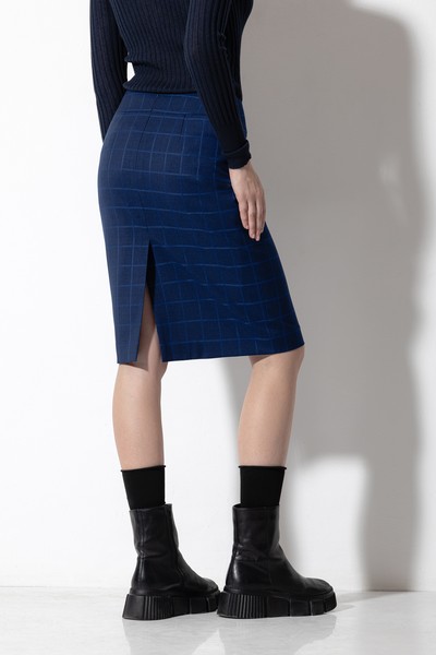 Юбка-карандаш VASSA CODE, пол женский, цвет синий, фото №5