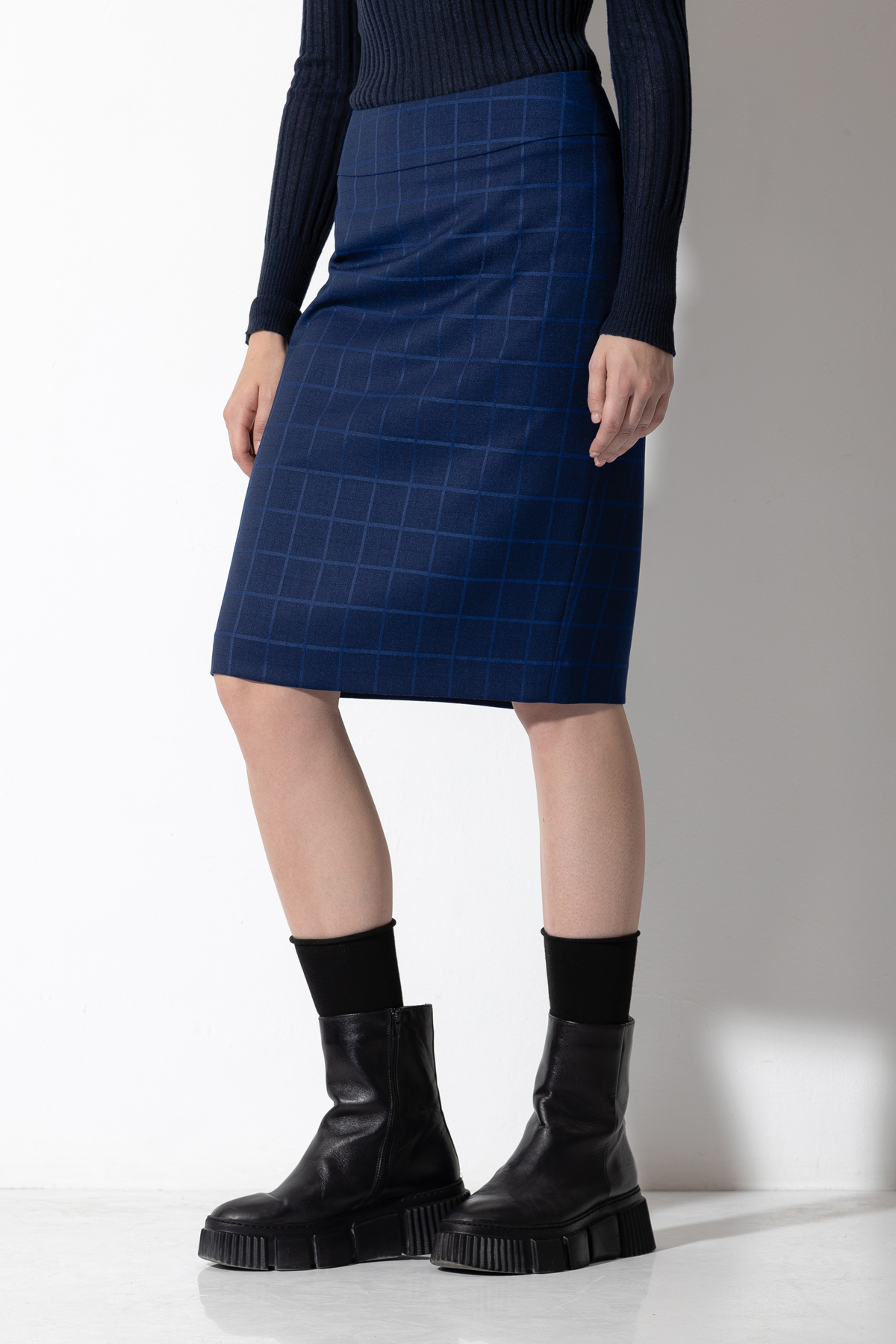 Юбка-карандаш VASSA CODE, пол женский, цвет синий