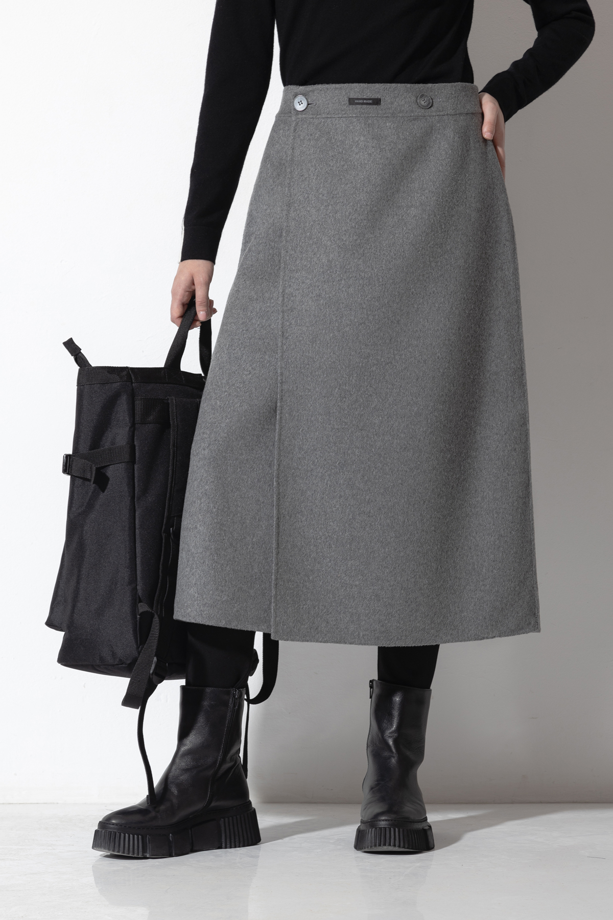 Skirt VASSA CODE, пол female, цвет Серый