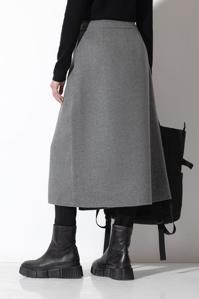 Двусторонняя юбка VASSA CODE, пол женский, цвет серый, фото №3