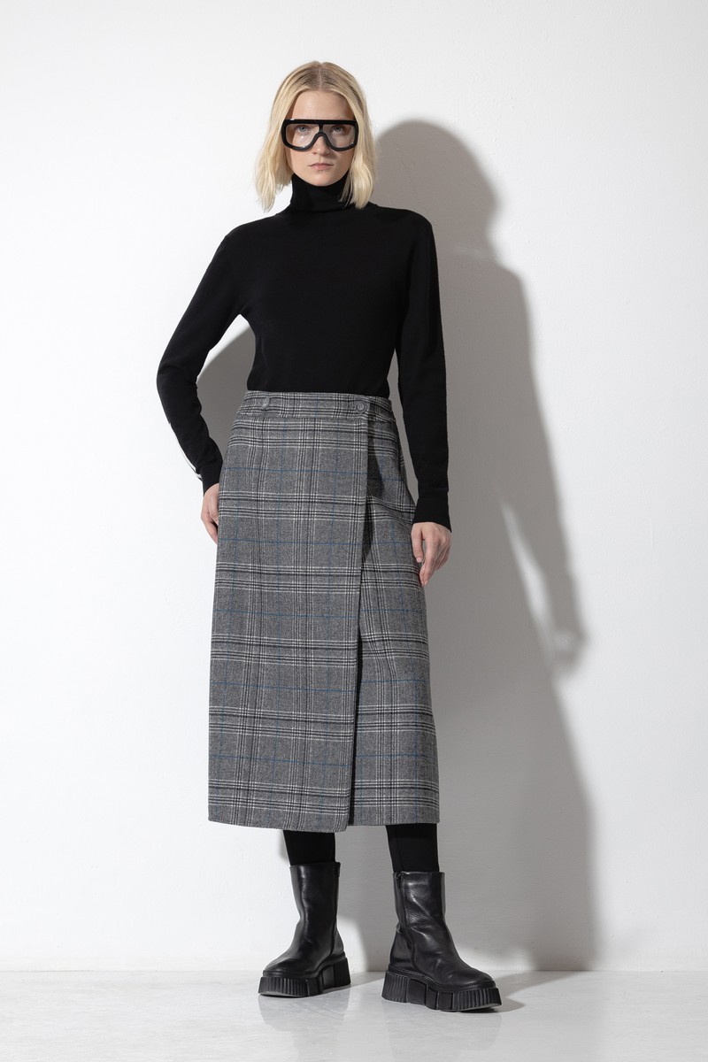 Skirt VASSA CODE, пол female, цвет Серый, фото №4