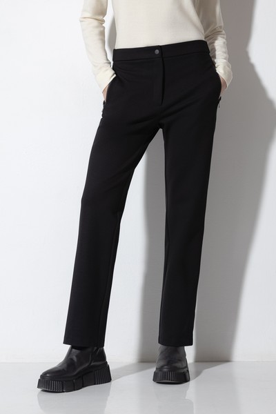 Прямые брюки VASSA CODE, пол женский, цвет черный, фото №3