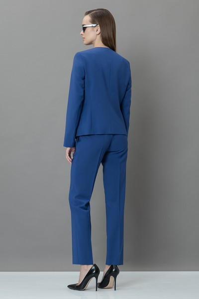 Жакет без лацканов VASSA&Co, пол женский, цвет синий, фото №4