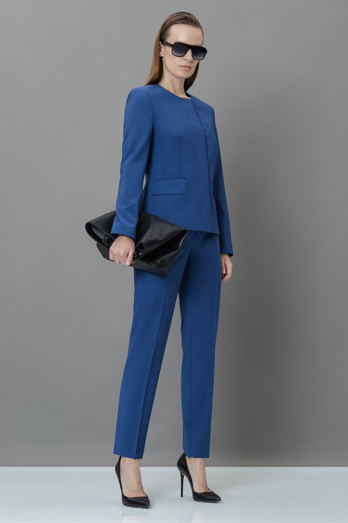 Жакет без лацканов VASSA&Co, пол female, цвет Синий
